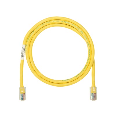 PANDUIT - Cable de Parcheo UTP Categoría 5e, con Plug Modular en Cada Extremo - 6 Metros (19.69 Pies) - Amarillo