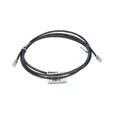PANDUIT - Cable de Parcheo UTP Categoría 5e, con Plug Modular en Cada Extremo - 2 Metros (6.56 Pies) - Negro
