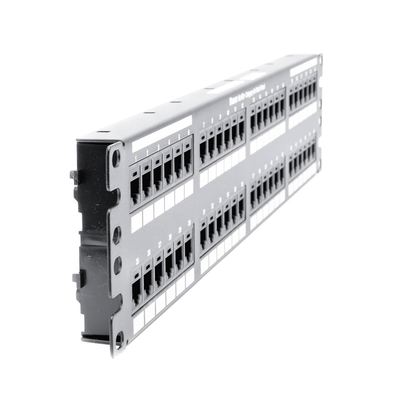 PANDUIT - Panel de Parcheo de Impacto 110, Plano, Categoría 5e, de 48 Puertos, 2UR