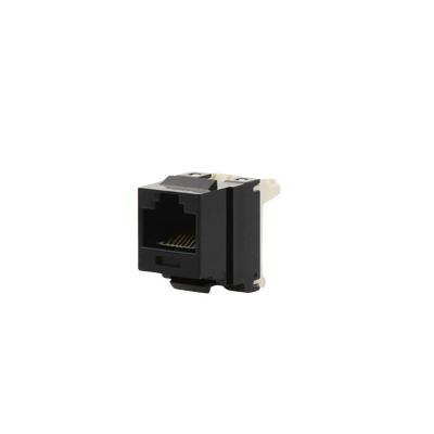 PANDUIT - Conector Jack Estilo 110 (de Impacto), Tipo Keystone, Categoría 6, de 8 Posiciones y 8 Cables, Color Negro