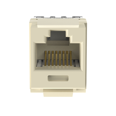 PANDUIT - Conector Jack Estilo 110 (de Impacto), Tipo Keystone, Categoría 6, de 8 Posiciones y 8 Cables, Color Marfil