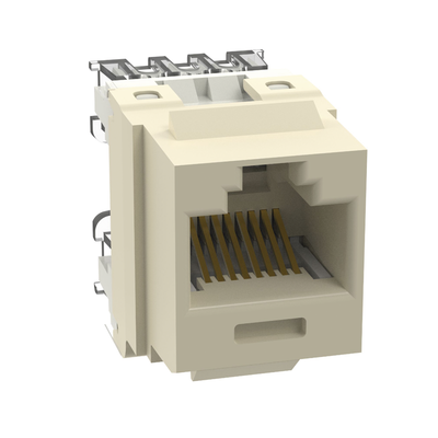 PANDUIT - Conector Jack Estilo 110 (de Impacto), Tipo Keystone, Categoría 6, de 8 Posiciones y 8 Cables, Color Marfil