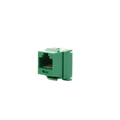 PANDUIT - Conector Jack Estilo 110 (de Impacto), Tipo Keystone, Categoría 6, de 8 Posiciones y 8 Cables, Color Verde