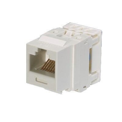 PANDUIT - Conector Jack Estilo 110 (de Impacto), Tipo Keystone, Categoría 6, de 8 Posiciones y 8 Cables, Color Blanco