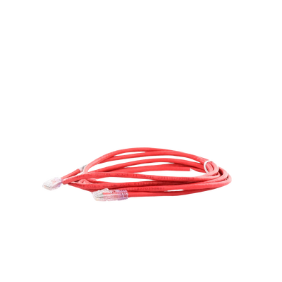 PANDUIT - Cable de Parcheo UTP Categoría 6, con Plug Modular en Cada Extremo - 3 Metros (9.84 Pies) - Rojo