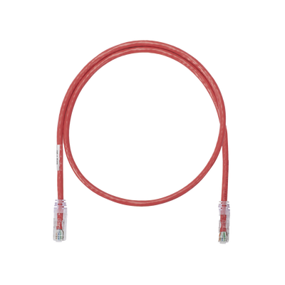 PANDUIT - Cable de Parcheo UTP Categoría 6, con Plug Modular en Cada Extremo - 0.3 Metros (1 Pie) - Rojo