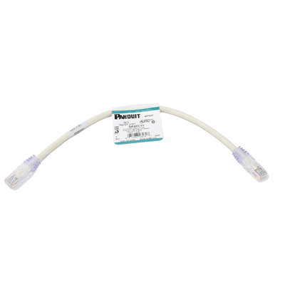 PANDUIT - Cable de Parcheo UTP Categoría 6, con Plug Modular en Cada Extremo - 0.3 Metros (1 Pie) - Blanco