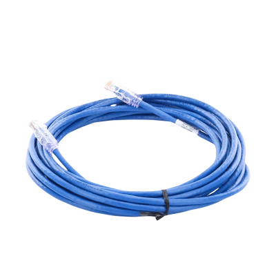 PANDUIT - Cable de Parcheo UTP Categoría 6, con Plug Modular en Cada Extremo - 6 Metros (19.69 Pies) - Azul