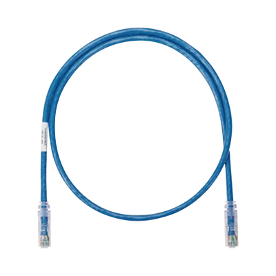 PANDUIT - Cable de Parcheo UTP Categoría 6, con Plug Modular en Cada Extremo - 1 Metro (3.28 Pies) - Azul