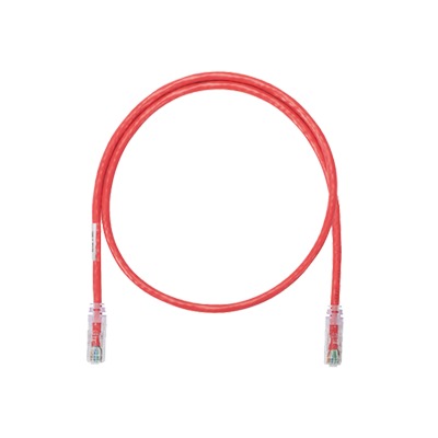 PANDUIT - Cable de Parcheo UTP Categoría 6, con Plug Modular en Cada Extremo - 3 Metros (9.84 Pies) - Rojo