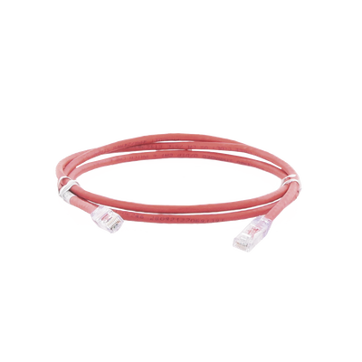 PANDUIT - Cable de Parcheo UTP Categoría 6, con Plug Modular en Cada Extremo - 1.5 Metros (4.92 Pies) - Rojo