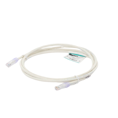 PANDUIT - Cable de Parcheo UTP Categoría 6, con Plug Modular en Cada Extremo - 2 Metros (6.56 Pies) - Blanco Mate
