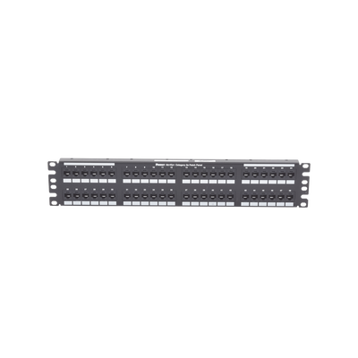 PANDUIT - Panel de Parcheo de Impacto 110, Plano, Categoría 6, de 48 Puertos, 2UR