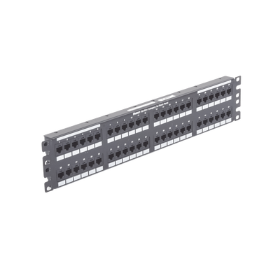 PANDUIT - Panel de Parcheo de Impacto 110, Plano, Categoría 6, de 48 Puertos, 2UR