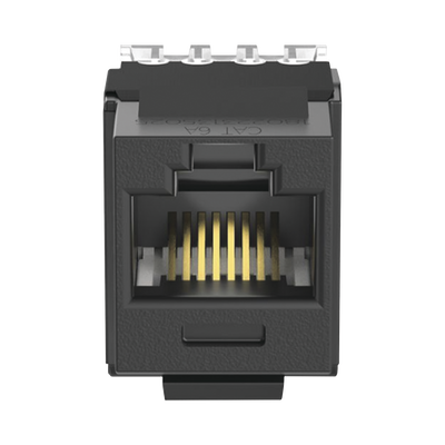 PANDUIT - Conector Jack Estilo 110 (de Impacto), Tipo Keystone, Categoría 6A, de 8 Posiciones y 8 Cables, Color Negro
