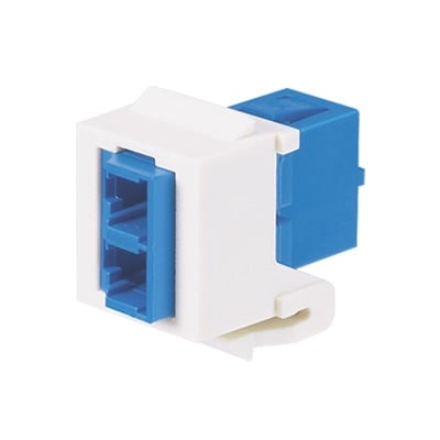 PANDUIT - Módulo Acoplador LC Duplex, para Fibra Óptica Monomodo OS1/OS2, Tipo Keystone, Color Blanco