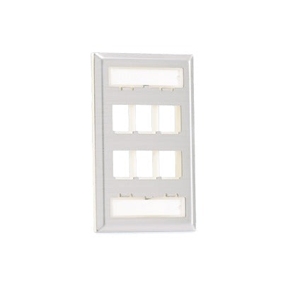 PANDUIT - Placa de Pared Vertical, Salida Para 6 Puertos Keystone, Con Espacios Para Etiquetas, de Acero Inoxidable