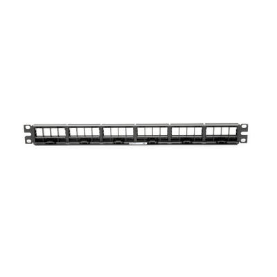 PANDUIT - Panel de Parcheo Modular Keystone (Sin Conectores), de 24 Puertos, Espacio Para Identificación con Etiqueta Adhesiva, 1UR