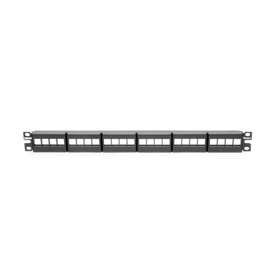 PANDUIT - Panel de Parcheo Modular Keystone (Sin Conectores), de 24 Puertos, Espacio Para Identificación con Etiqueta Adhesiva, 1UR