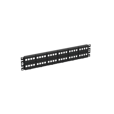PANDUIT - Panel de Parcheo Modular Keystone (Sin Conectores), de 48 Puertos, Identificación con Etiqueta Adhesiva, 2UR