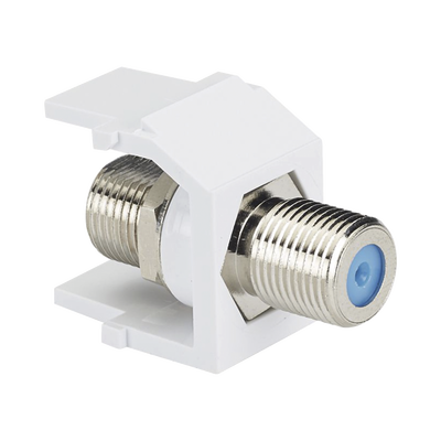 PANDUIT - Módulo Acoplador Coaxial Tipo F, Keystone, de 75 Ohms, 3.0 GHz, Color Blanco