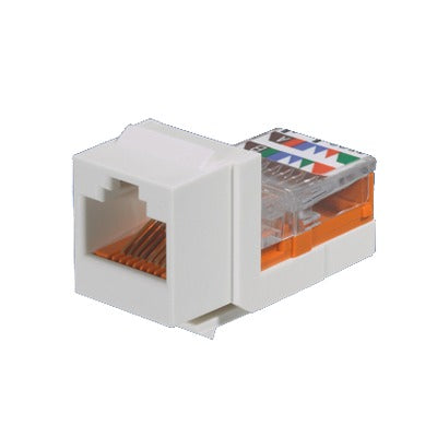 PANDUIT - Conector Jack Estilo Leadframe, Tipo Keystone, Categoría 5e, de 8 Posiciones y 8 Cables, Color Marfil