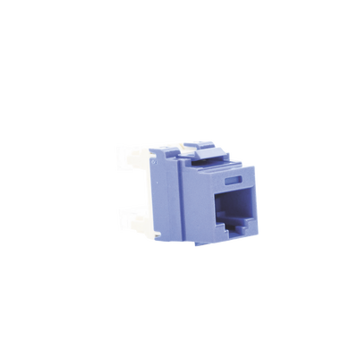 PANDUIT - Conector Jack Estilo 110 (de Impacto), Tipo Keystone, Categoría 5e, de 8 Posiciones y 8 Cables, Color Azul