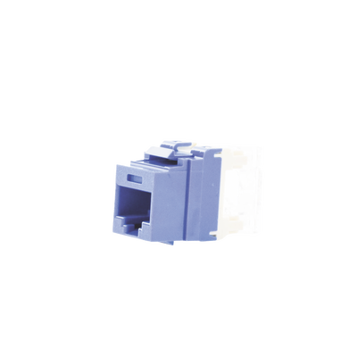PANDUIT - Conector Jack Estilo 110 (de Impacto), Tipo Keystone, Categoría 5e, de 8 Posiciones y 8 Cables, Color Azul