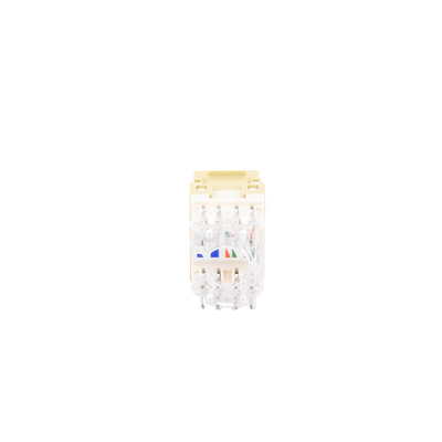 PANDUIT - Conector Jack Estilo 110 (de Impacto), Tipo Keystone, Categoría 5e, de 8 Posiciones y 8 Cables, Color Marfil
