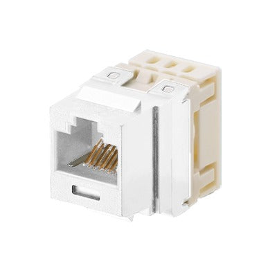 PANDUIT - Conector Jack Estilo 110 (de Impacto), Tipo Keystone, Categoría 5e, de 8 Posiciones y 8 Cables, Color Blanco Mate