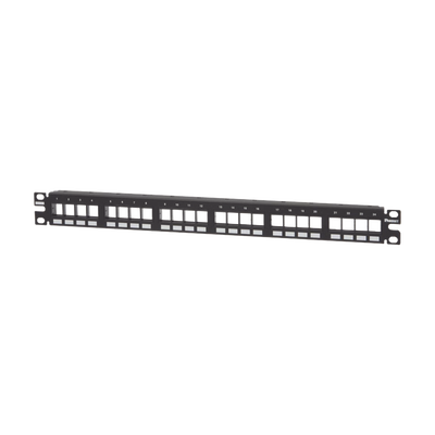 PANDUIT - Panel de Parcheo Modular Keystone (Sin Conectores), Numerado y Espacio para Etiquetas, de 24 Puertos, 1UR