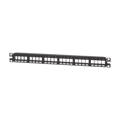 PANDUIT - Panel de Parcheo Modular Keystone (Sin Conectores), Numerado y Espacio para Etiquetas, de 24 Puertos, 1UR