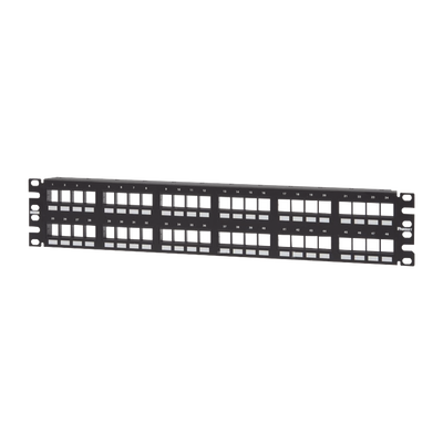 PANDUIT - Panel de Parcheo Modular Keystone (Sin Conectores), Numerado y Espacio para Etiquetas, de 48 Puertos, 2UR