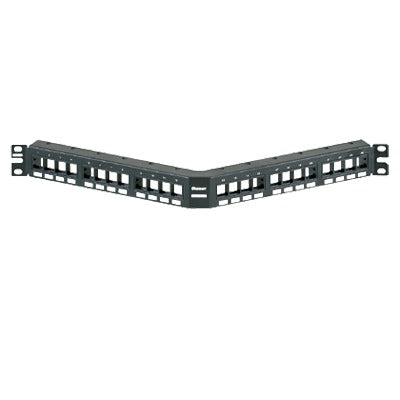 PANDUIT - Panel de Parcheo Modular Keystone (Sin Conectores), Angulado, de 24 Puertos, 1UR