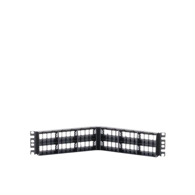 PANDUIT - Panel de Parcheo Modular Keystone (Sin Conectores), Angulado, de 48 Puertos, 2UR