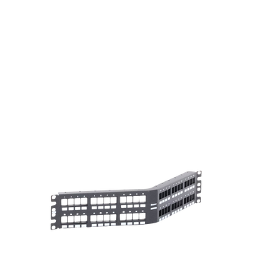 PANDUIT - Panel de Parcheo Modular Keystone (Sin Conectores), Angulado, de 48 Puertos, 2UR