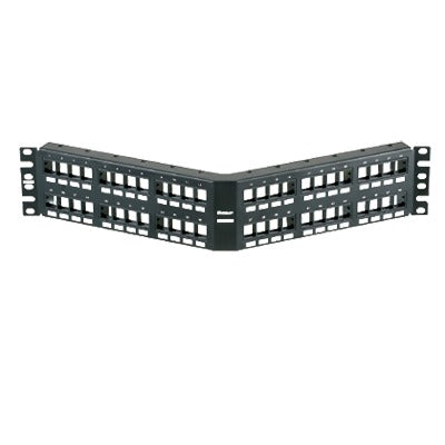 PANDUIT - Panel de Parcheo Modular Keystone (Sin Conectores), Angulado, de 48 Puertos, 2UR