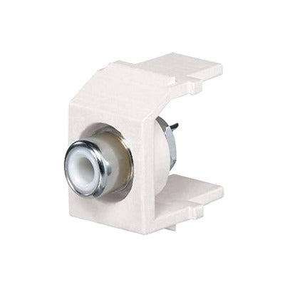PANDUIT - Conector RCA Tipo Keystone, con RCA para Soldar Color Blanco y Módulo Marfil