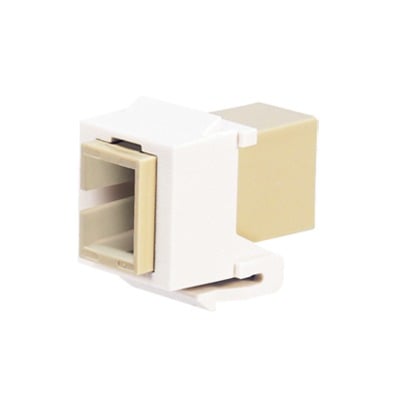 PANDUIT - Módulo Acoplador SC Simplex, para Fibra Óptica Monomodo OS1/OS2, Tipo Keystone, Color Blanco Mate