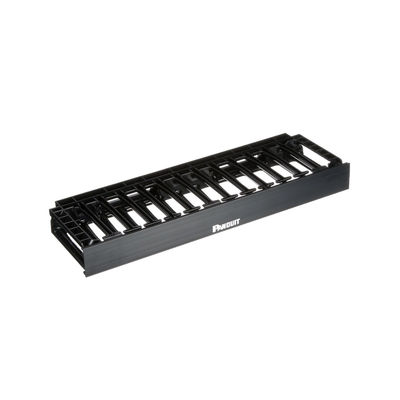 PANDUIT - Organizador de Cables Horizontal NetManager de Alta Densidad, Sencillo (Solo Frontal), Para Rack de 19in, 1UR