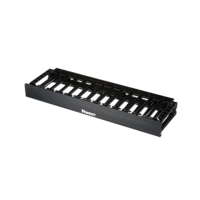 PANDUIT - Organizador de Cables Horizontal NetManager de Alta Densidad, Sencillo (Solo Frontal), Para Rack de 19in, 1UR