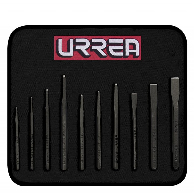 Urrea - Juego de punzones y cinceles 10 piezas