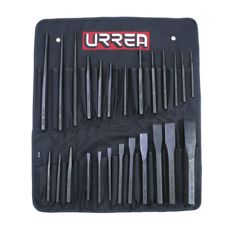 Urrea - Juego puntos, punzones , cinceles y botadores 26 pzas