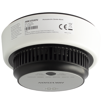 HIKVISION - (HikFire) Detector de Humo Fotoeléctrico / Tecnología Dual de Luz / Alerta de ≥85 dB@3 m / Batería de Litio / Instalación en Techo