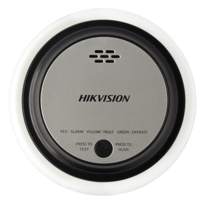 HIKVISION - (HikFire) Detector de Humo Fotoeléctrico / Tecnología Dual de Luz / Alerta de ≥85 dB@3 m / Batería de Litio / Instalación en Techo