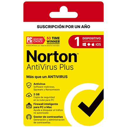 NORTON - Licencia Antivirus Norton Plus 1 Año 1 Dispositivo 21443389