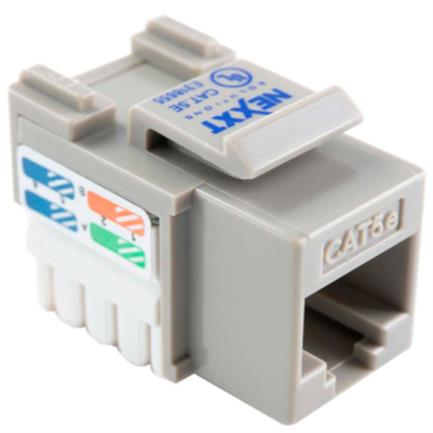 NEXXT SOLUTIONS - Módulo de Red Sin Blindaje Nexxt Solutions Keystone Jack Cat5e Tipo 110 Gris