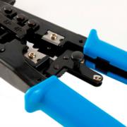 NEXXT SOLUTIONS - Tenaza Modular Nexxt Solutions con Prensa Terminal Pro-3 (8P8C/RJ45 - 6P6C/RJ12 - 6P4C/RJ11 - 6P2C - 4P4C - 4P2C)