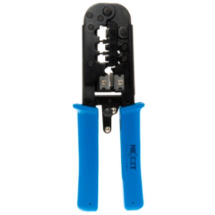 NEXXT SOLUTIONS - Tenaza Modular Nexxt Solutions con Prensa Terminal Pro-3 (8P8C/RJ45 - 6P6C/RJ12 - 6P4C/RJ11 - 6P2C - 4P4C - 4P2C)
