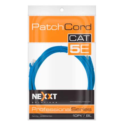 NEXXT SOLUTIONS - Cable de Conexión Red Nexxt Solutions Cat5e 100 MHz 3.05m 24 AWG Color Azul